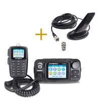 Anysecu PTT 4G LTE Mobile Radio M-9900  repeater VHF UHF  25W with  antenna  Two Way Radio Mobile Transceiver