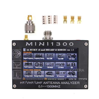 Mini1300 4.3" LCD 0.1-1300MHz HF/VHF/UHF ANT SWR Antenna Analyzer Meter Tester Touch screen for  ham radio