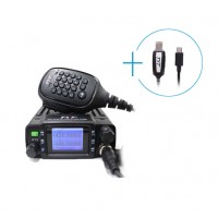 TYT TH-8600 IP67 Waterproof Dual Band UHF VHF  25W Car Radio HAM Mobile Radio USB Cable  Marine  Mobile Transceiver