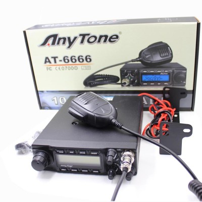 CB Radio ANYTONE AT-6666 28.000 - 29.699 Mhz 40 Channel Mobile Transceiver AT6666 AM/FM/SSB 10 Meter Radio