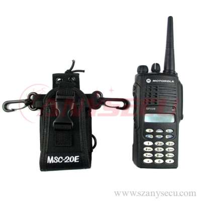 MSC-20E Nylon Radio Case Handsfree Holder for GP340 GP328 GP68 GP88 Two Way Radios