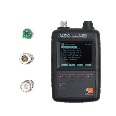 Big sale in Russian  Shortwave Antenna Analyzer KVE60C 0.5-60MHz HF Vector Impedance Antenna Analyzer with 3pcs RF Adapters