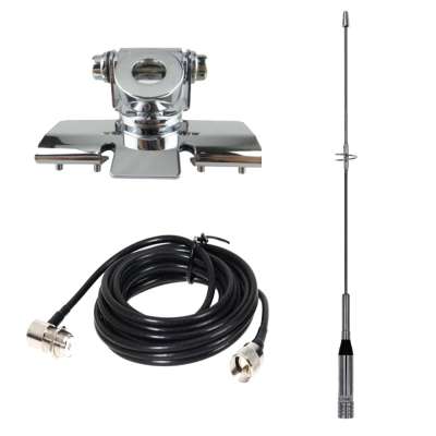 Original 200w NL-770RL Dual Band Antenna+RB-400 Antenna Clip Mount+5M Coaxial Cable for car Mobile Radio