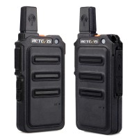 Retevis RT19 Mini FRS UHF Walkie Talkie Two way Radio Scrambler Ultrathin Radio Portable USB VOX Transceiver For Construction